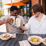 QDOBA Customer - Eating Outside - Cheers